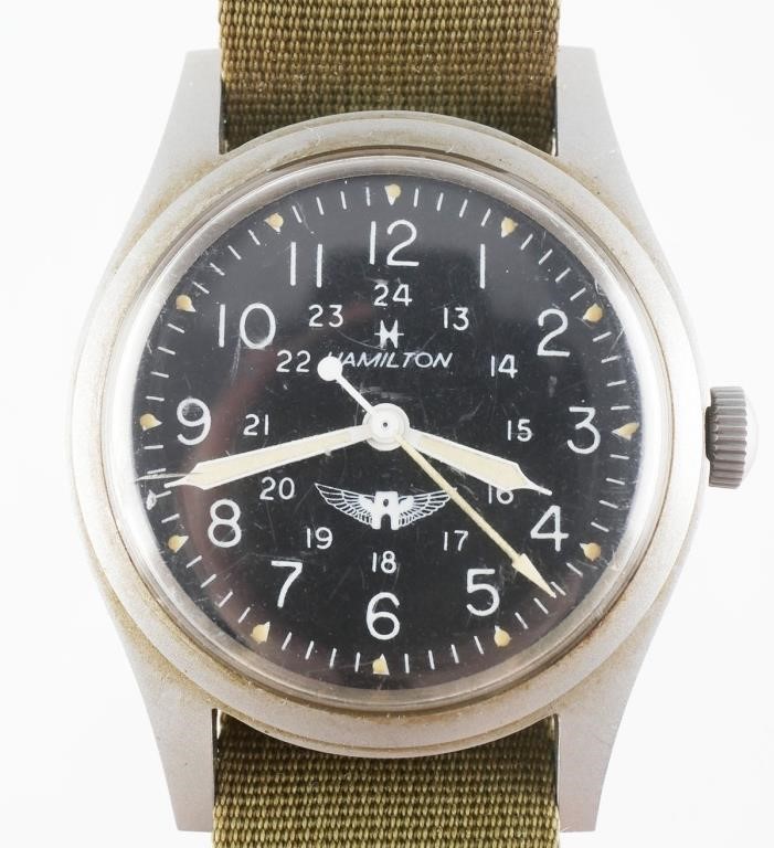 Appraisal: Scarce Hamilton Avirex branded field watch lugs One of several