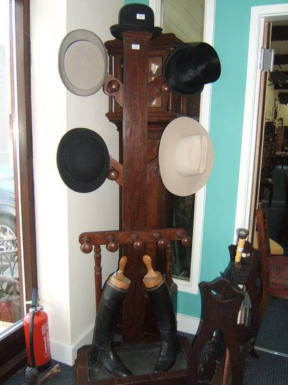 Appraisal: A Victorian mahogany tree hat coat and stick stand with