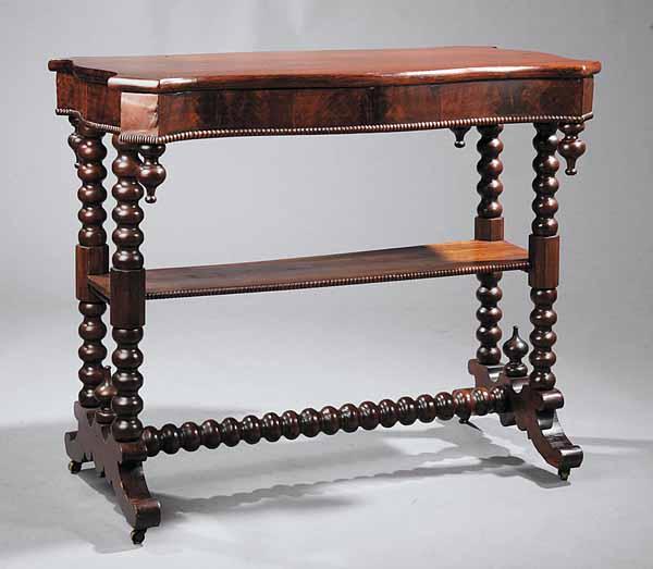 Appraisal: An American Early Victorian Walnut Sofa Table mid- th c