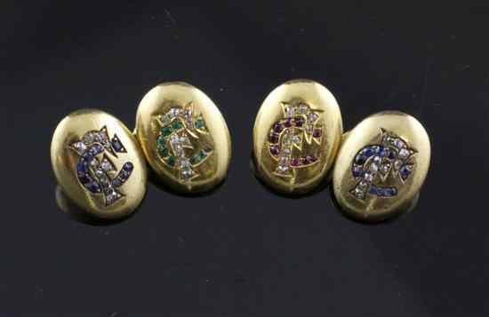 Appraisal: A pair of early th century Portuguese ct gold diamond