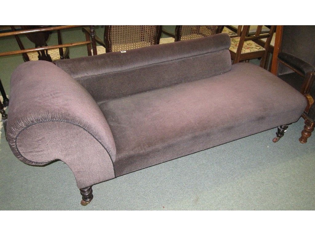 Appraisal: Lot comprising chaise longue and gents armchair