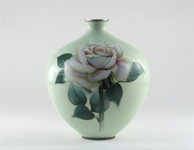 Appraisal: A large Ando Jubei cloisonn vase decorated with a blooming