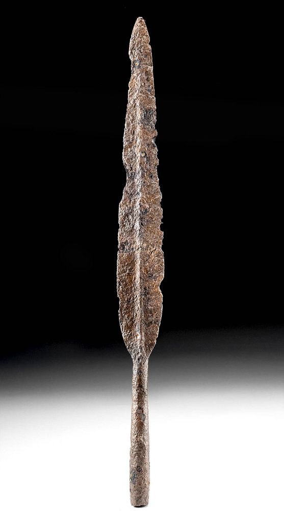 Appraisal: Impressively Long Celtic Iron Spear Head Ancient Central Northern Europe