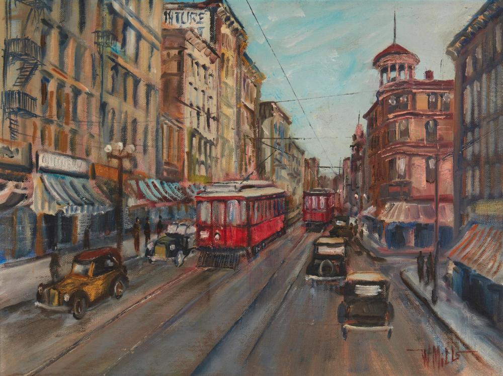 Appraisal: Wilfrid Taylor Mills - Main St Los Angeles Circa Oil