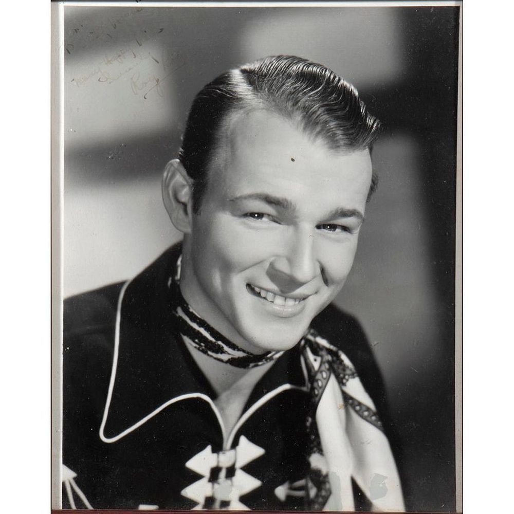 Appraisal: Roy Rogers Original autographed inscribed photograph Size x Condition Showing