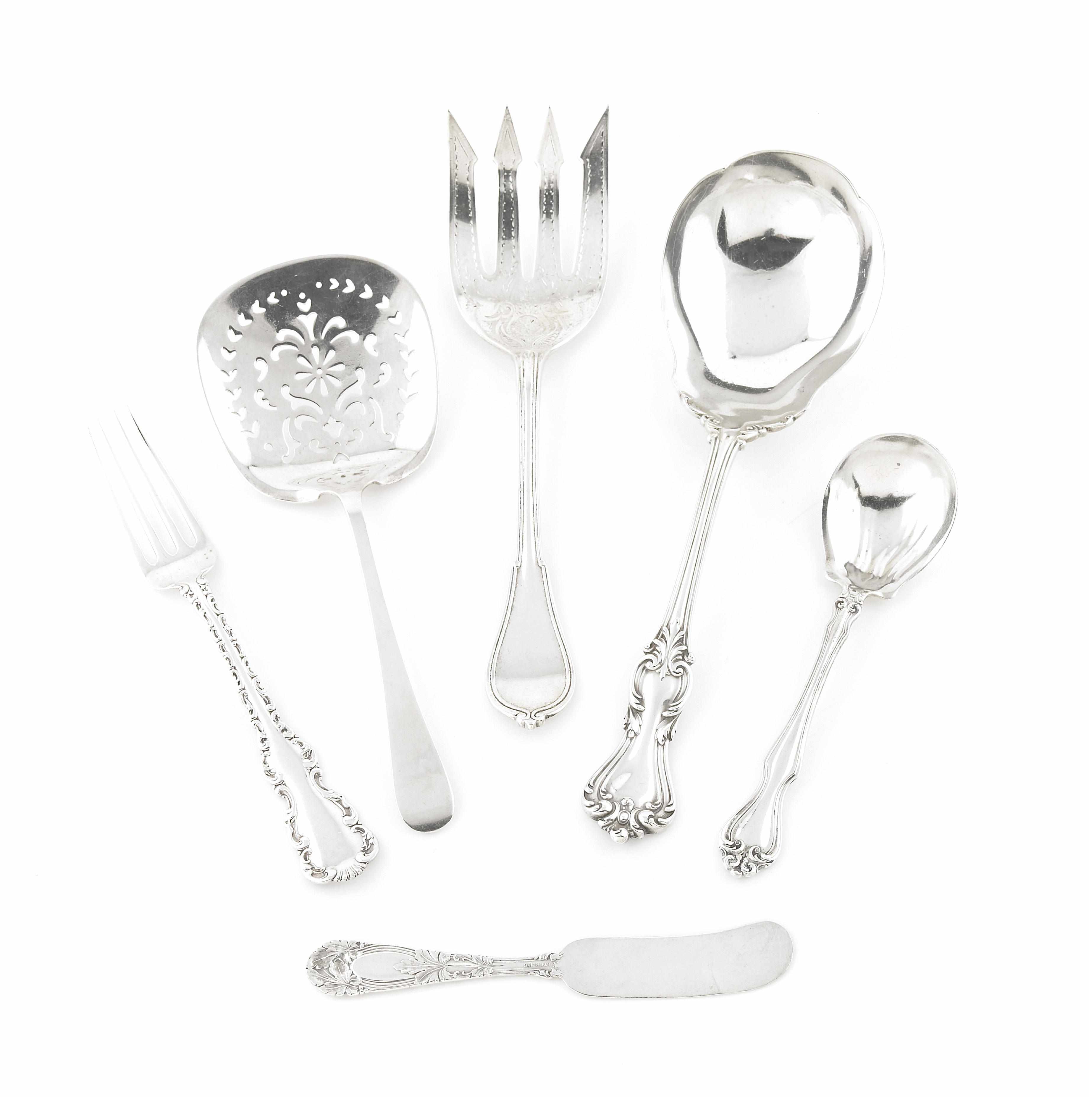 Appraisal: A group of American sterling silver flatware th - th