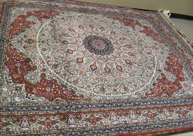 Appraisal: ALL SILK SINO-PERSIAN CARPET ' x '