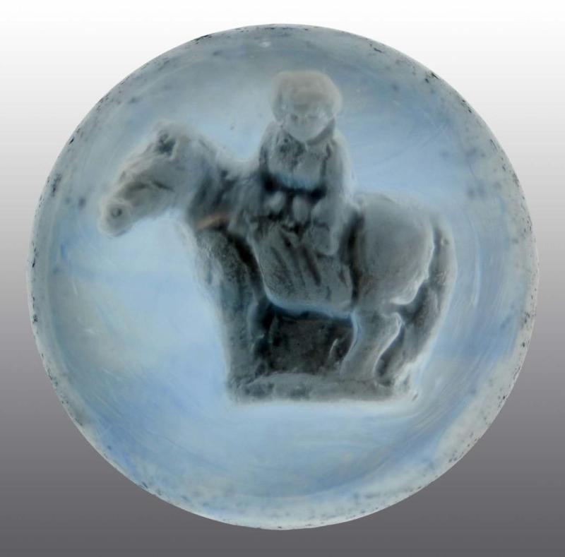 Appraisal: Sulphide Lady on Horse Marble Description California sulphide Original surface