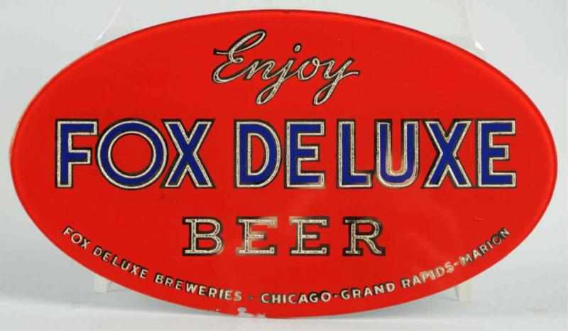 Appraisal: Lot of Reverse Glass Signs Fox DeLuxe and Silver Fox