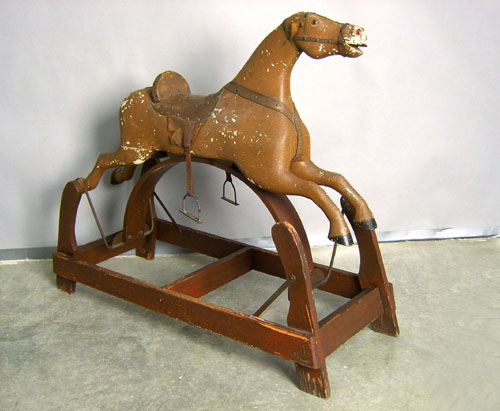 Appraisal: Painted rocking horse th c