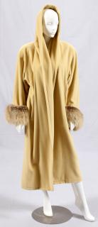 Appraisal: LOUIS FERAUD WOOL COAT W FOX FUR CUFFS SIZE LOUIS