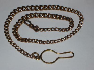 Appraisal: A CT ROSE GOLD ALBERT of graduated curb link long