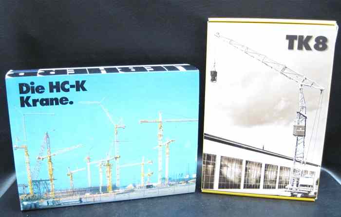 Appraisal: TWO CONRAD DIECAST SCALE METAL CRANES model HC-K tower crane