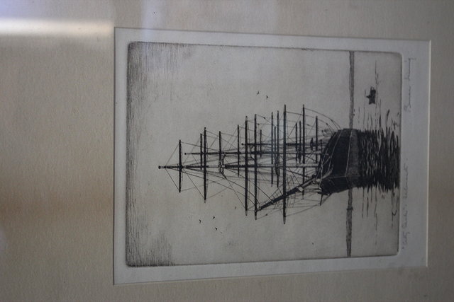 Appraisal: A SMALL GROUP OF DECORATIVE ETCHINGS AND PASTEL 'The Cutty