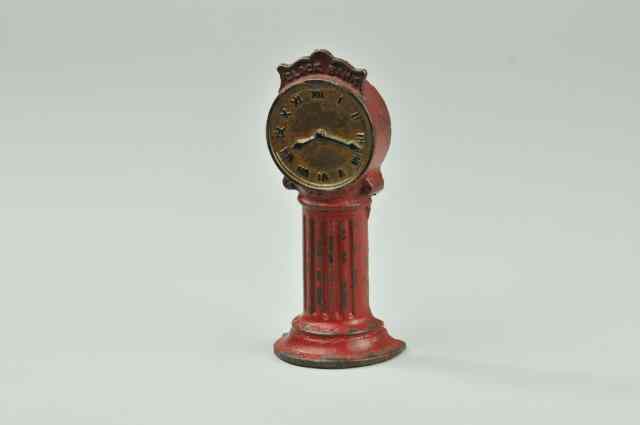 Appraisal: STREET CLOCK STILL BANK A C Williams cast iron painted