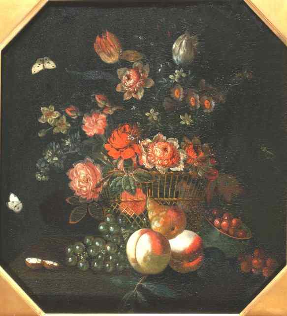 Appraisal: TH CENTURY DUTCH SCHOOLStill life - A basket of mixed