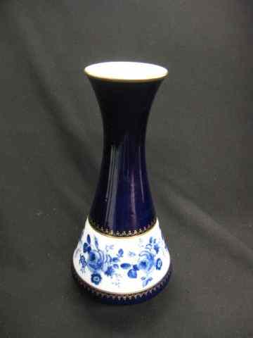 Appraisal: KPM Porcelain Vase cobalt floral gold trim '' excellent