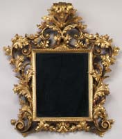 Appraisal: LARGE TH CENTURY GILT FLORENTINE MIRROR An extraordinarily elaborate gilt