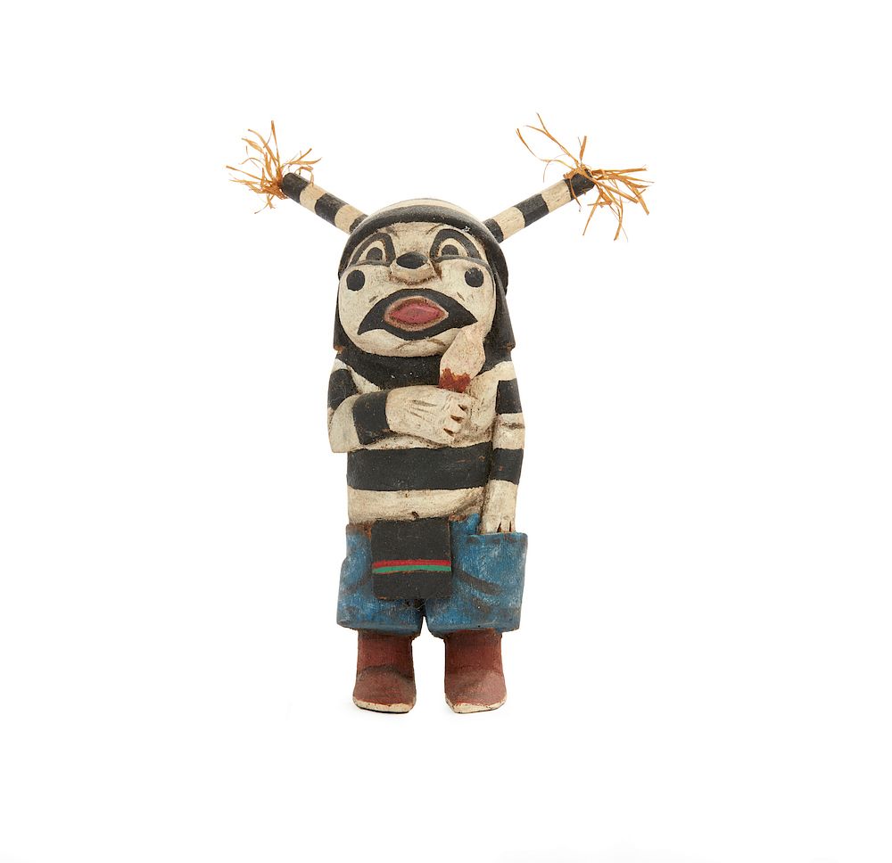 Appraisal: Hano Clown Kachina Koshari by John David Hano Clown Kachina