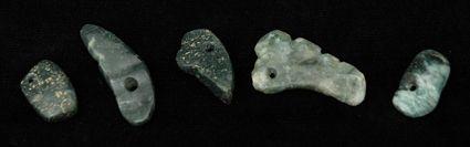 Appraisal: Group of Five Pre-Columbian Jade Amulets