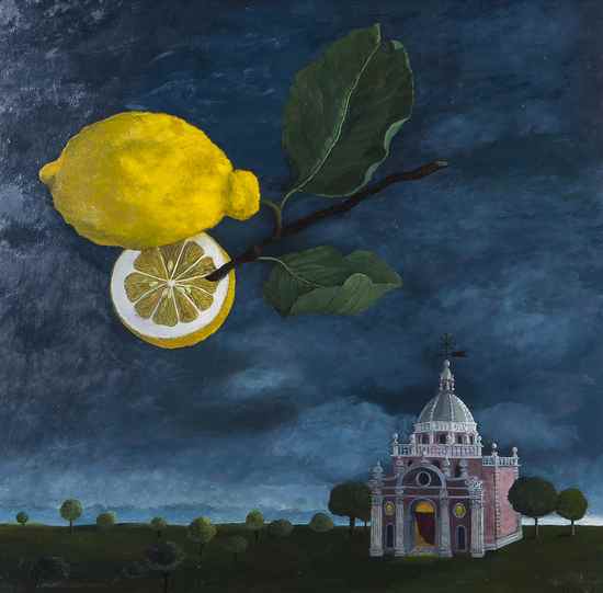 Appraisal: Hannah Weil b Church with Lemon Tulipomania gouache on board