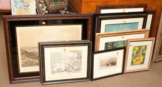 Appraisal: assorted framed prints including Baltimore scenes Thomas Rowlandson landscapes birds