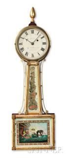 Appraisal: Aaron Willard Jr Mahogany Patent Timepiece or Banjo Clock Aaron