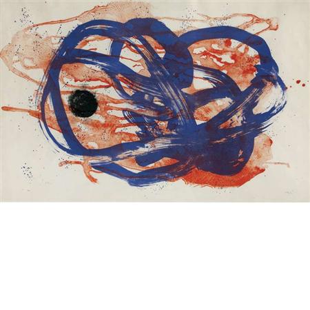 Appraisal: Joan Miro ROUGE ET BLEU Color lithograph Estimate -