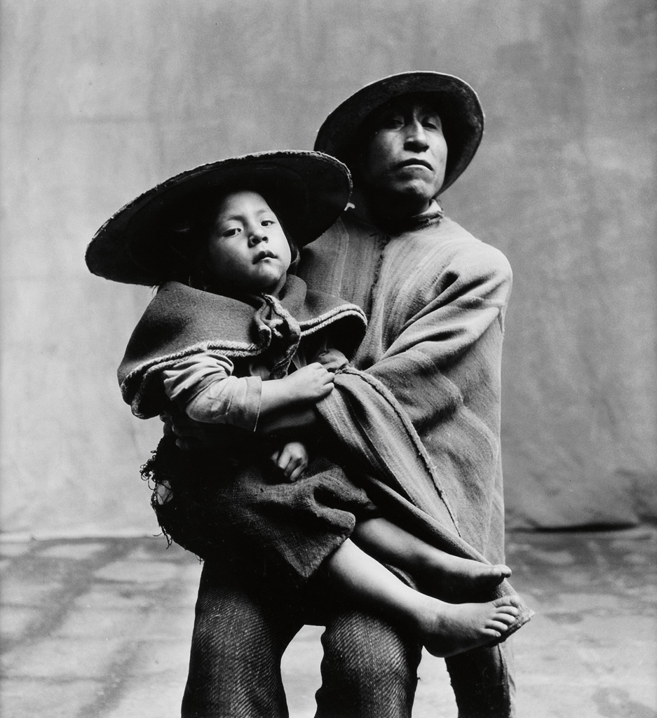 Appraisal: IRVING PENN - Father and son Cuzco Silver print x