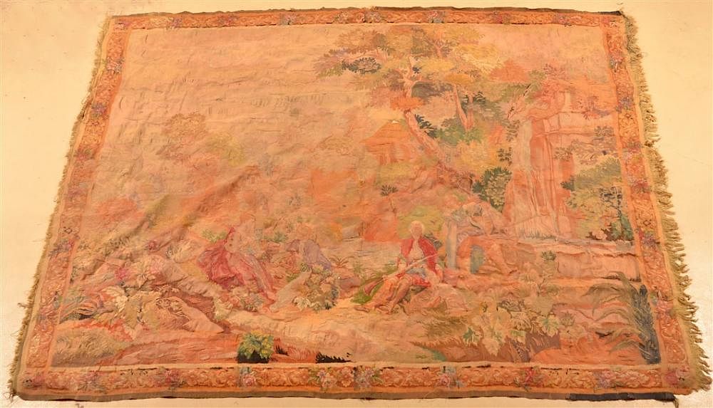 Appraisal: th Century French Pictorial Tapestry th Century French Pictorial Tapestry