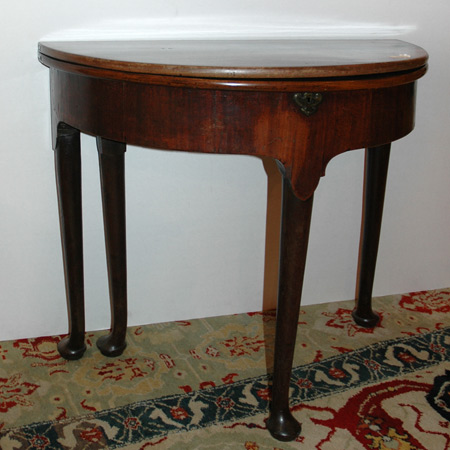 Appraisal: George II Mahogany Fold-Over Games Table Estimate -