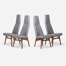 Appraisal: Adrian Pearsall attribution DINING CHAIRS SET OF FOUR Craft AssociatesUSA