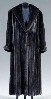 Appraisal: Full-length black mink coat quot Jones Furs Greensboro North Carolina