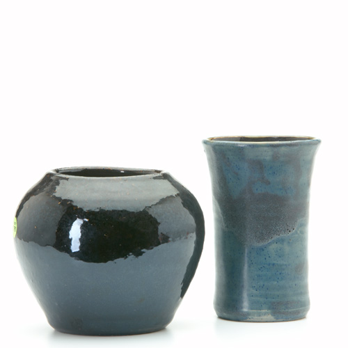 Appraisal: OMAR KHAYYAM O L BACHELDER Two vases one covered in