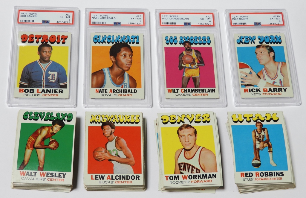 Appraisal: PC TOPPS BASKETBALL CARD PART SET GRADED United States Lot