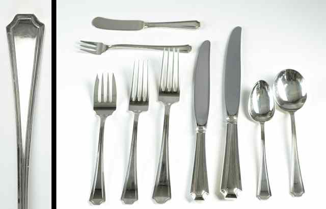 Appraisal: PIECE GORHAM STERLING FLATWARE SET in the ''Fairfax'' pattern of