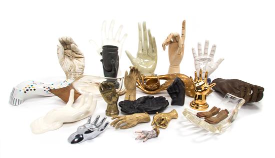 Appraisal: Sale Lot Twenty Three Models of Hands in Various Materials