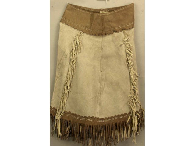 Appraisal: Cowgirl split riding skirt with fringe used by consignor for