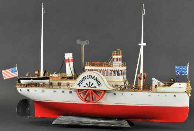 Appraisal: MARKLIN ''PROVIDENCE'' PADDLE WHEEL Germany c - with sea captain