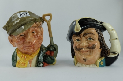 Appraisal: Royal Doulton Large Character Jug The Gardener D and Captain