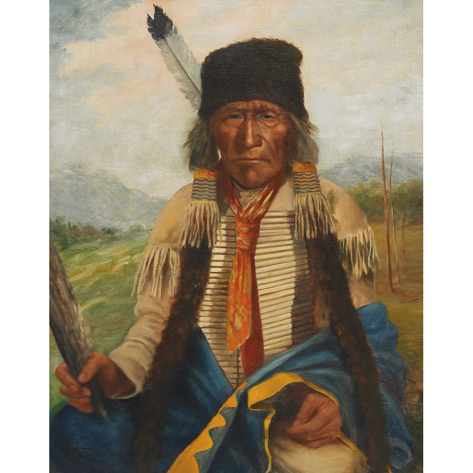 Appraisal: FATHER HENRY METZGER SIOUX INDIAN BLACK HILLS S D oil