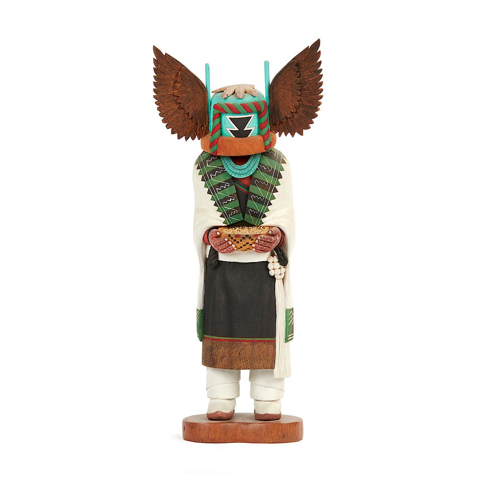 Appraisal: Hopi Crow Mother Kachina Anguwusnasomtaka Bert Nahsonhoya Crow Mother Kachina