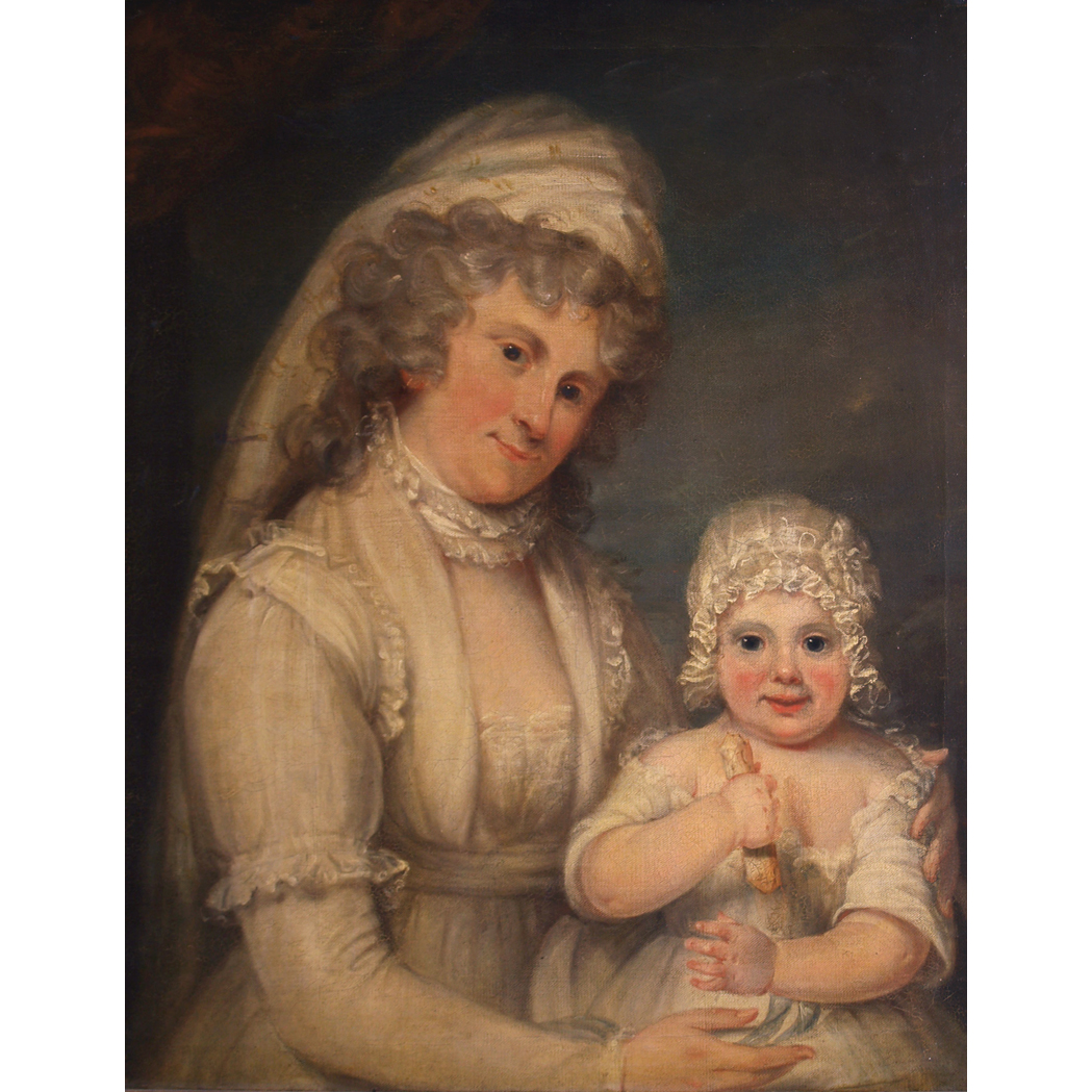 Appraisal: English School th Century Mother and Child Oil on canvas