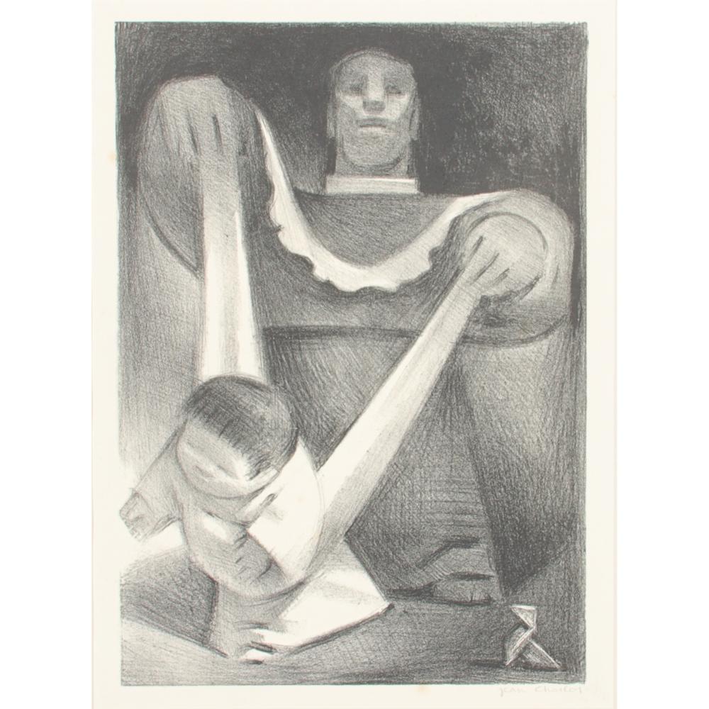 Appraisal: JEAN CHARLOT AMERICAN - NATIVE MOTHER AND CHILD LITHOGRAPH H