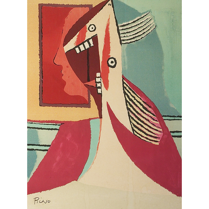 Appraisal: Pablo Picasso Spanish - Profile c color serigraph print x