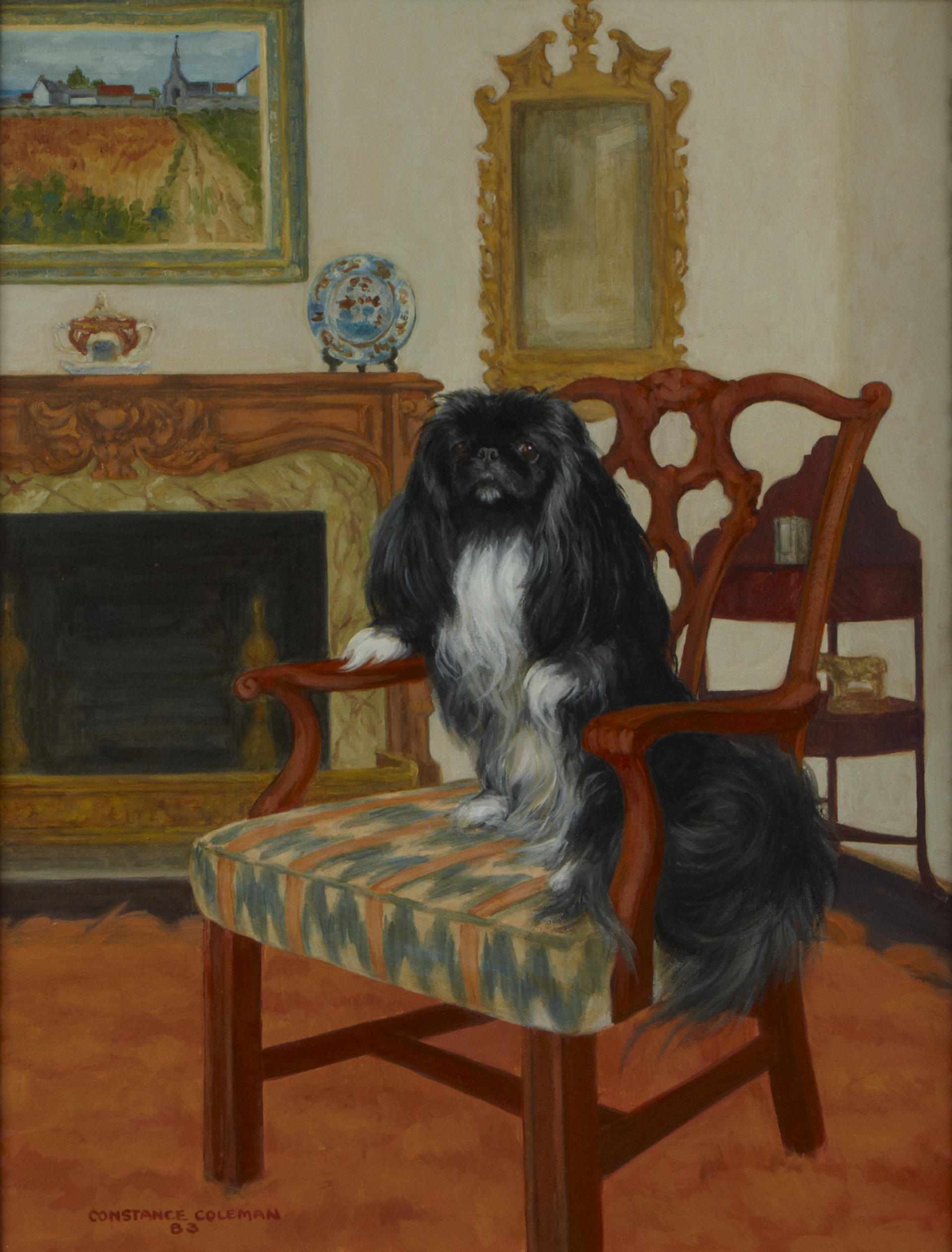 Appraisal: Constance Coleman American Portrait of a pekingese signed and dated