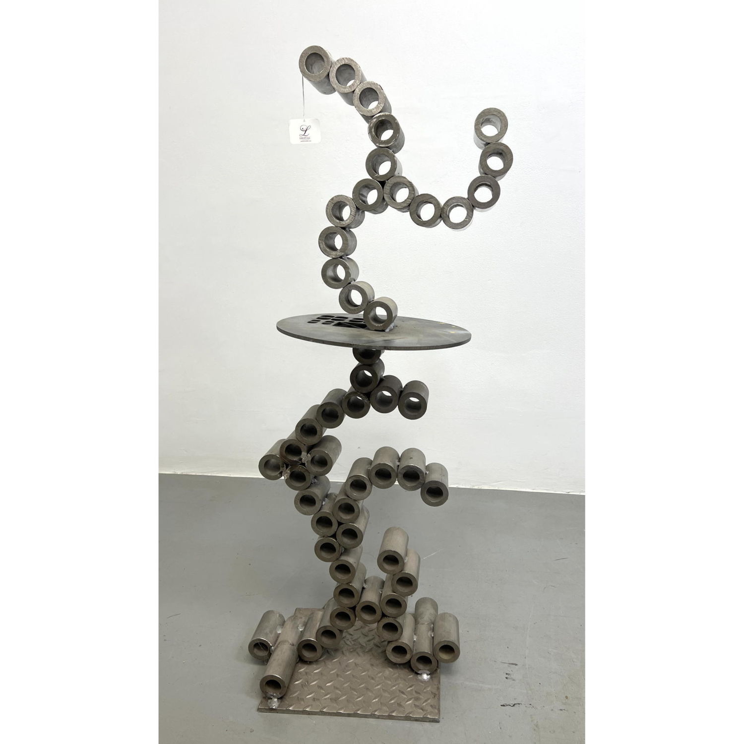 Appraisal: Brutalist Welded Steel Sculpture Cut Tubes Construction Dimensions H inches