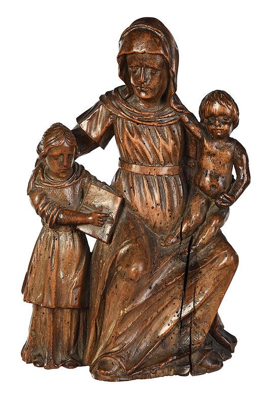 Appraisal: German School th century Anna Selbdritt The Virgin and Child