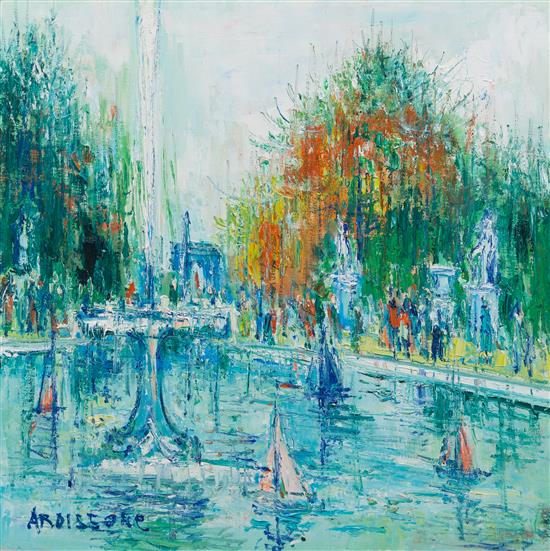 Appraisal: Sale Lot Yolande Ardissone French b Jardin des Tuileries oil