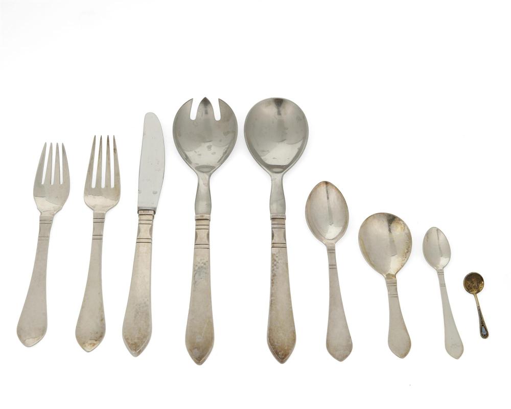 Appraisal: Georg Jensen - A Continental sterling silver flatware service mid-